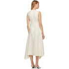 JW Anderson Off-White Linen Diamante Cut-Out Dress