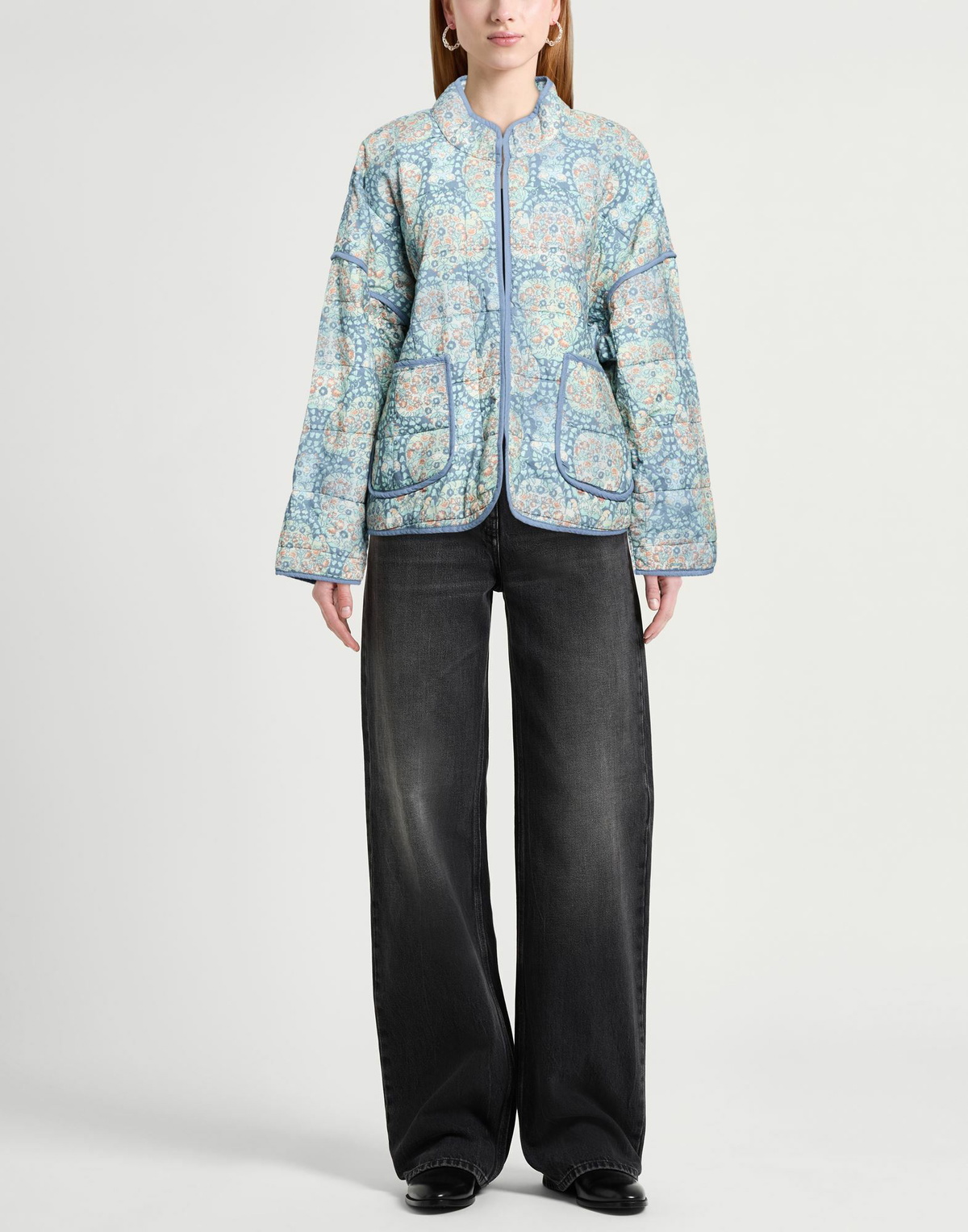Free People Womens Puffer Slate in Blue