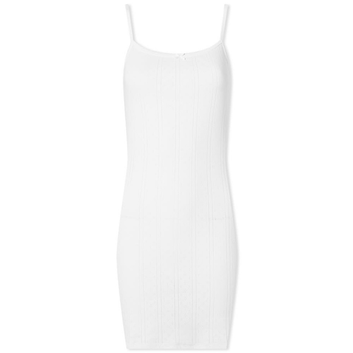 Photo: Cou Cou Women's Picot Trim Tank Vest Dress in White