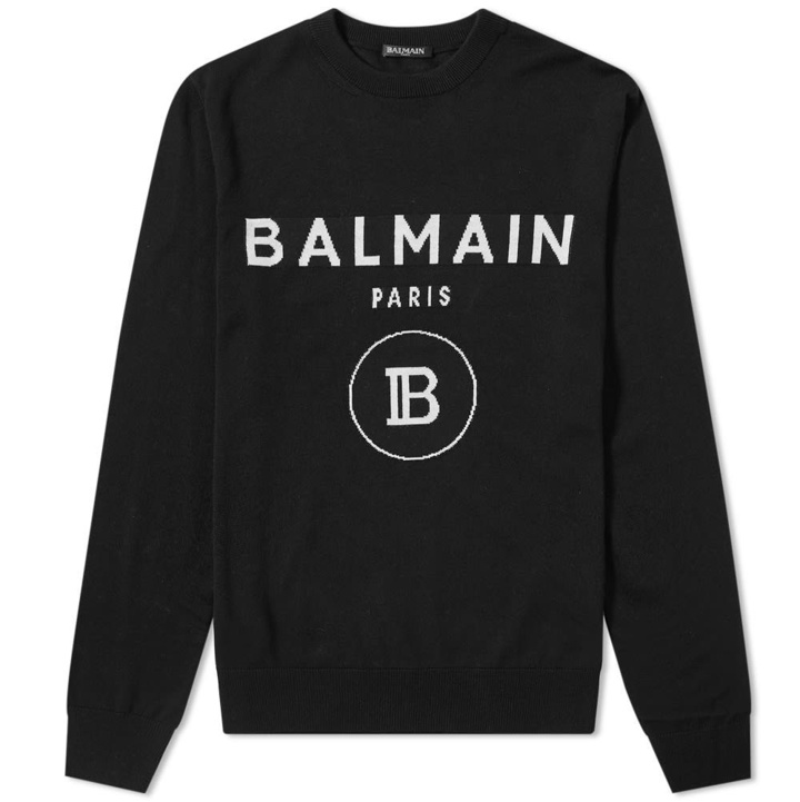 Photo: Balmain Logo Crew Knit