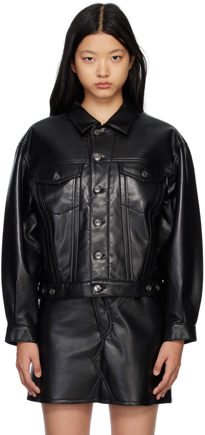 AGOLDE Black Charli Leather Jacket AGOLDE