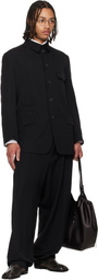 YOHJI YAMAMOTO Black New Standard String Trousers