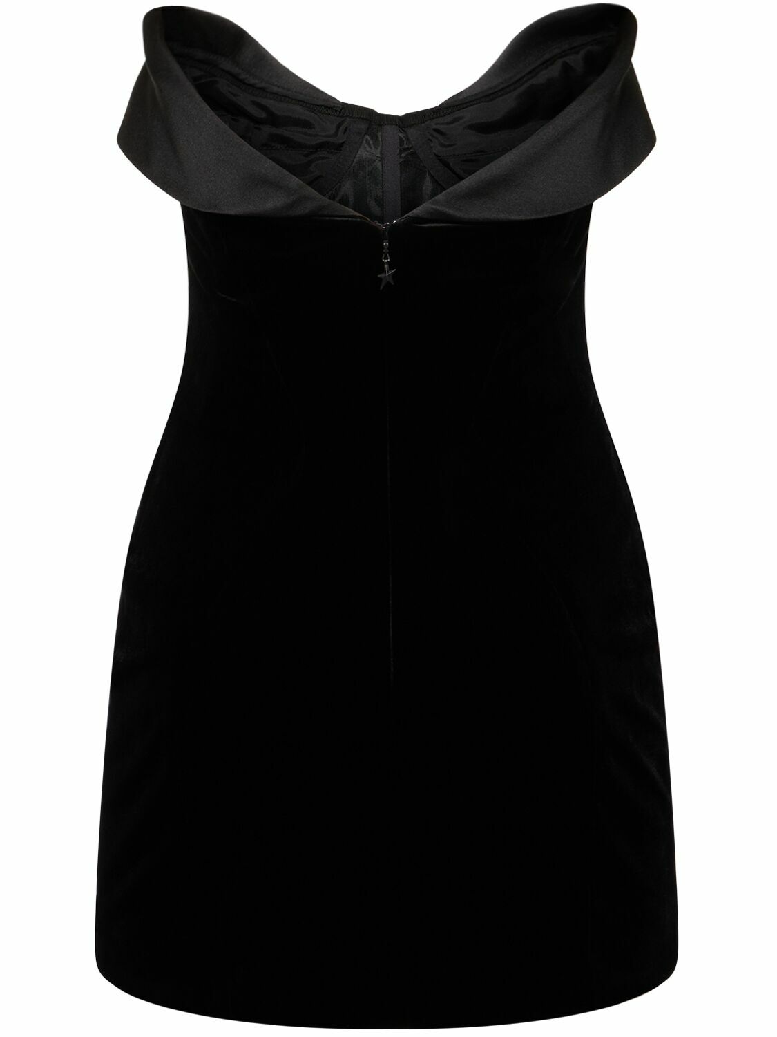 MUGLER Strapless Stretch Velvet Mini Dress Mugler