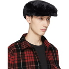 Dsquared2 Black and White Faux-Fur Driver Hat