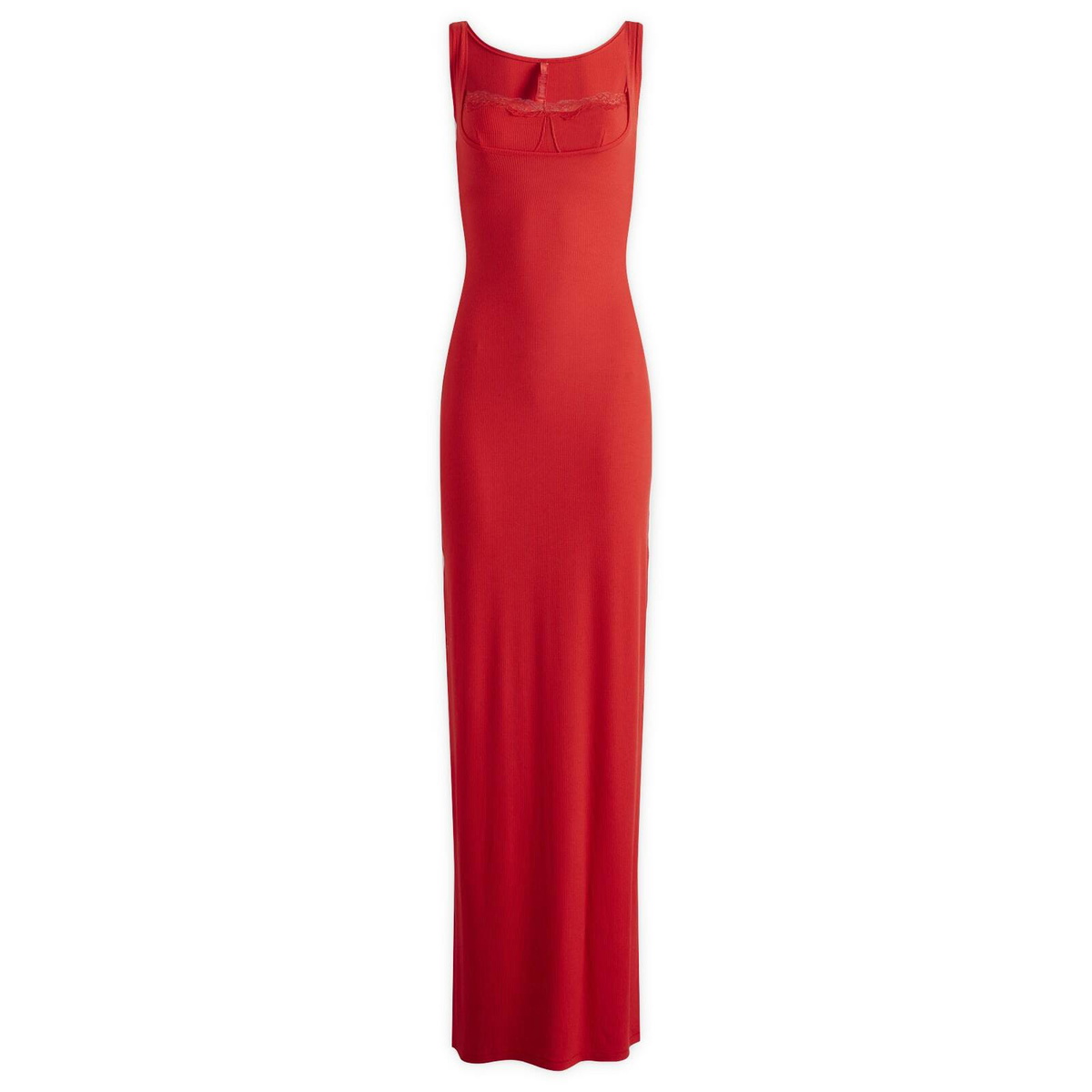 SKIMS Women's Soft Lounge Lace Tank Dress in Cherry SKIMS SKIMS Women's Soft Lounge Lace Tank Dress in Cherry SKIMS