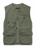 Drake's - Cotton-Ripstop Gilet - Green