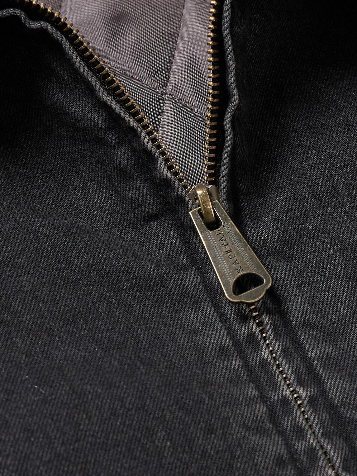 KAPITAL - Logo-Appliquéd Denim Bomber Jacket - Black