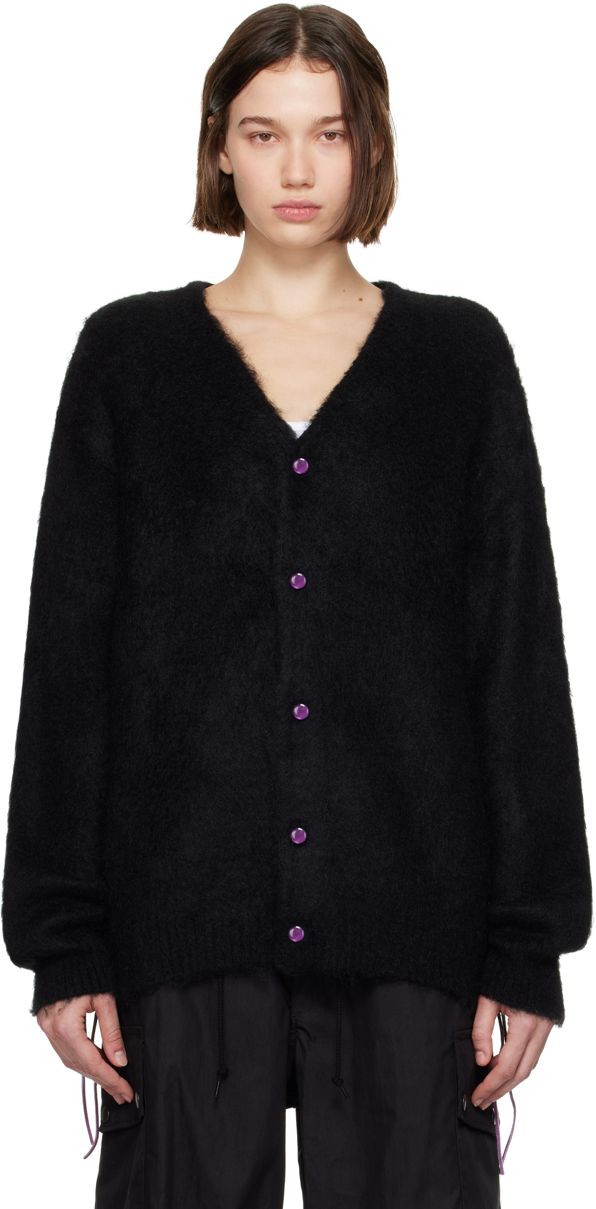 NEEDLES Black EP Mohair Cardigan Needles