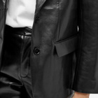 Anine Bing Women's Classic Blazer Jacket In Recyled Leather in Black