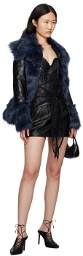 KIM SHUI SSENSE Exclusive Black Faux-Leather Miniskirt