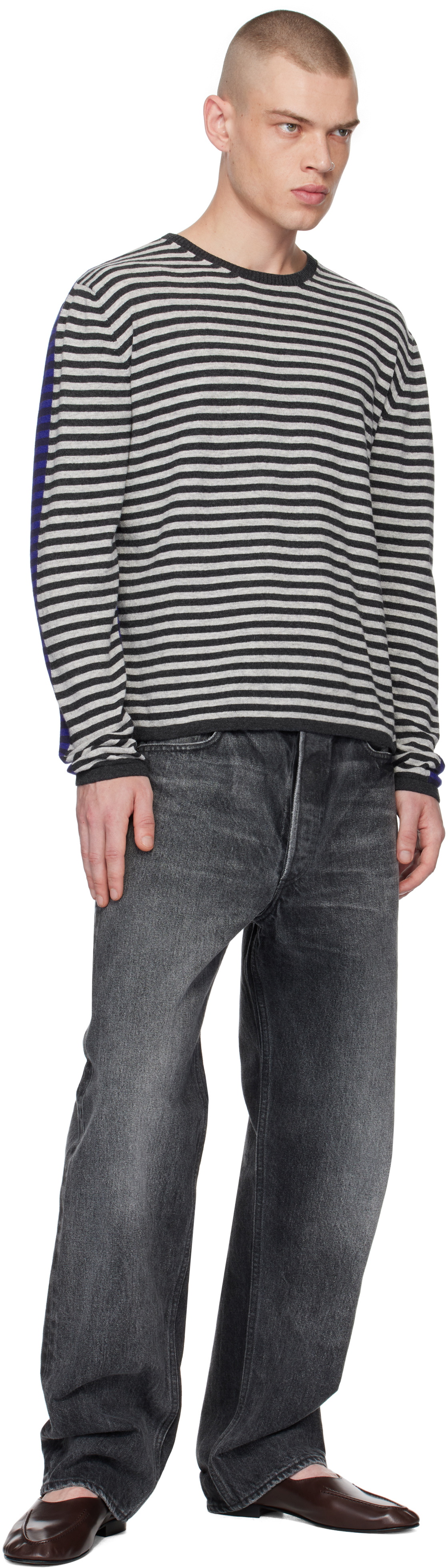 Gimaguas Gray & Black Boulder Stripe Sweater