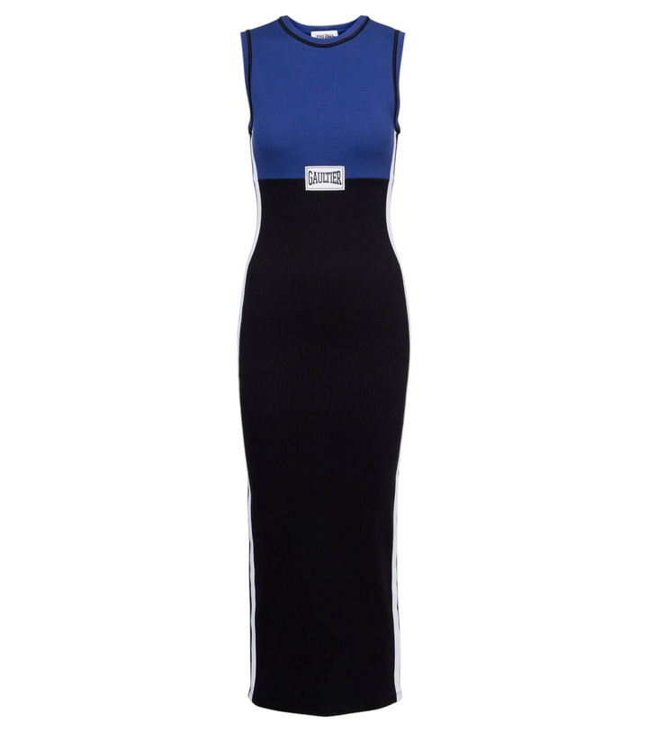 Photo: Jean Paul Gaultier Ribbed-knit cotton-blend midi dress