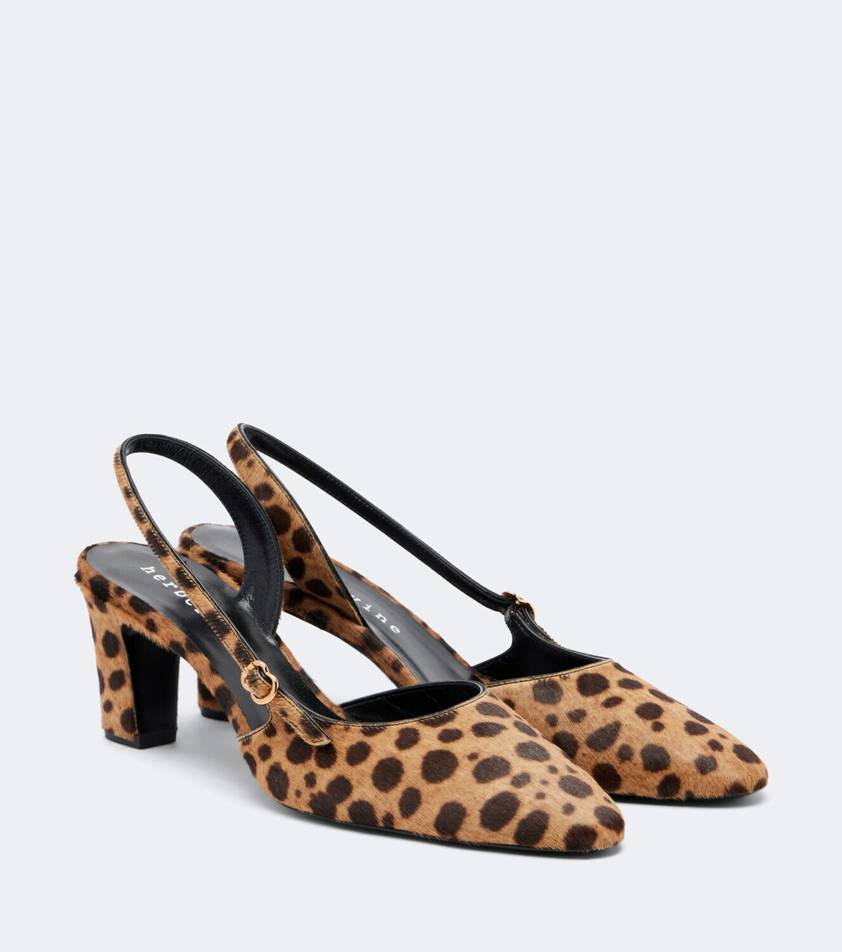 Herbert Levine Ask Around calf hair slingback pumps