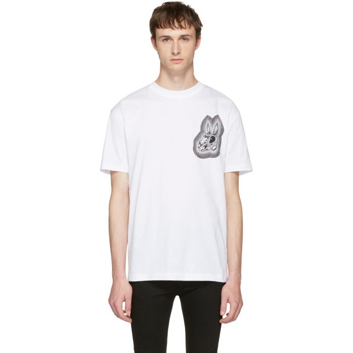 Photo: McQ Alexander McQueen White Bunny Be Here Now T-Shirt