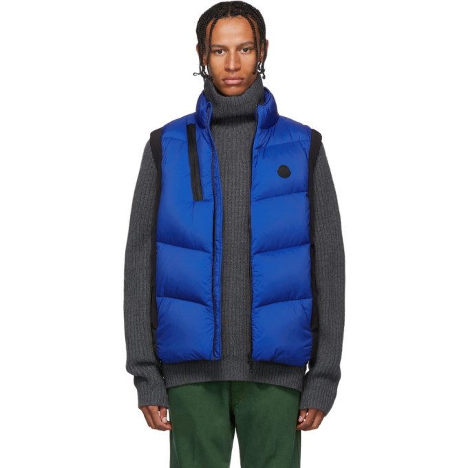 Photo: Moncler Black and Blue Down Jacot Vest