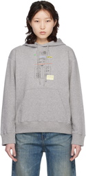 MM6 Maison Margiela Gray Unbrushed Cotton Hoodie