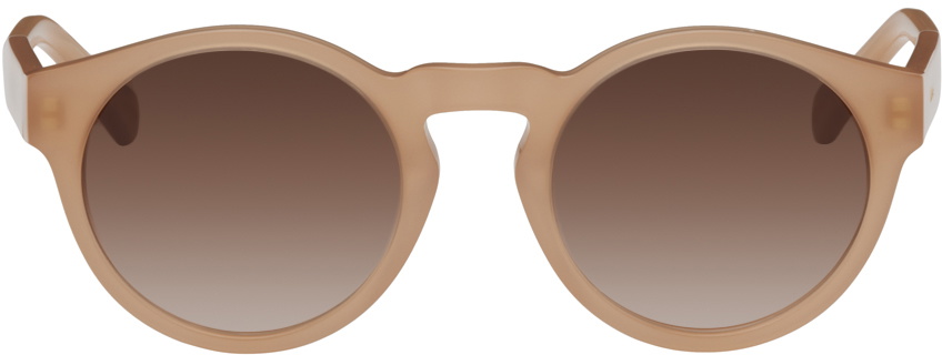 Chloé Round Sunglasses in Beige with Brown Gradient Lenses Chloe Sunglasses Women main image 3