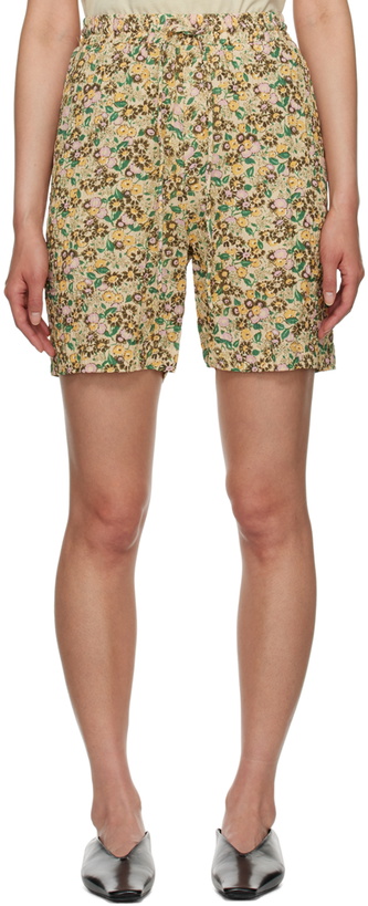 Photo: Nanushka Yellow Doxxi Shorts