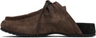 Dries Van Noten Brown Suede Clogs