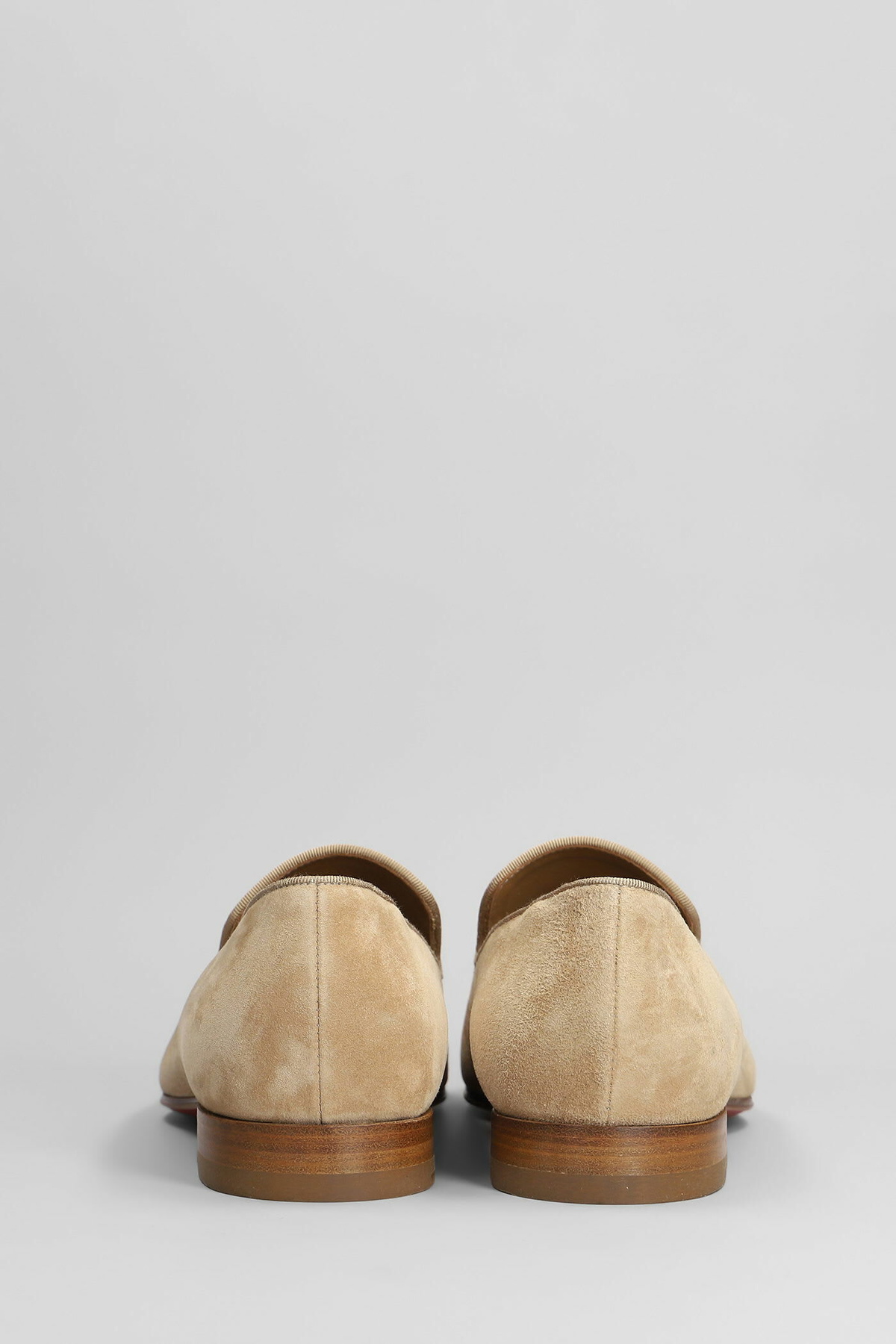 Christian Louboutin Dandelion Loafer Suede Lionne Beige 41 CHRISTIAN LOUBOUTIN - Dandelion Grosgrain-Trimmed Suede  main image 4