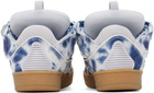 Lanvin SSENSE Exclusive Blue Curb Washed Denim Sneakers