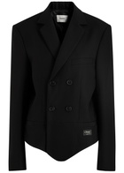 Coperni Double-breasted Twill Blazer Bodysuit Black