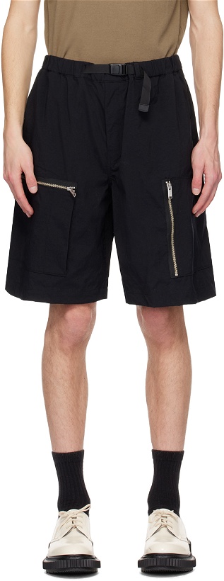 Photo: UNDERCOVER Black Zip Shorts