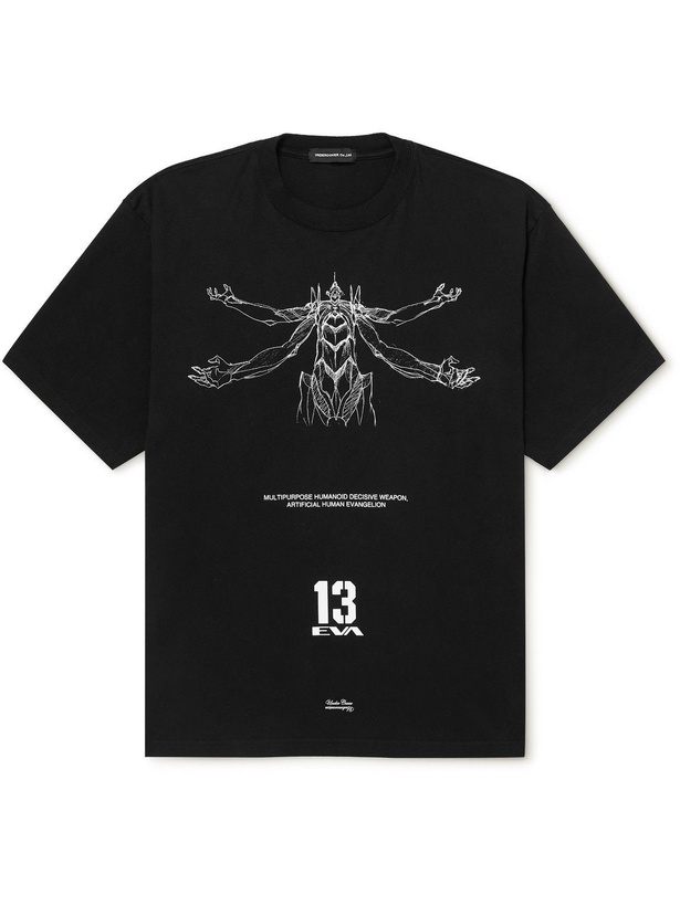 Photo: Undercover - Neon Genesis Evangelion Printed Cotton-Jersey T-Shirt - Black