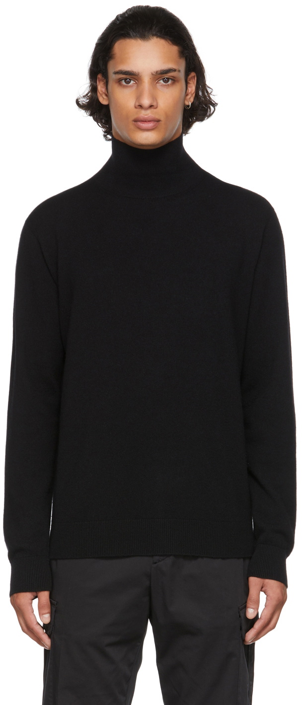 Agnona Black Cashmere Seamless Turtleneck Agnona