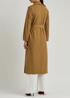 Harris Wharf London Belted Woven Trench Coat Tan