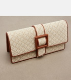 Manolo Blahnik Maycap raffia-effect clutch