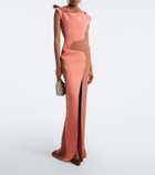 Maticevski Cinnamon draped paneled gown