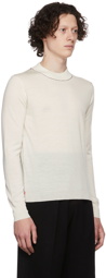 Maison Margiela White Wool Sweater