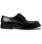 Mr P. - Heath Cap-Toe Polished-Leather Derby Shoes - Black
