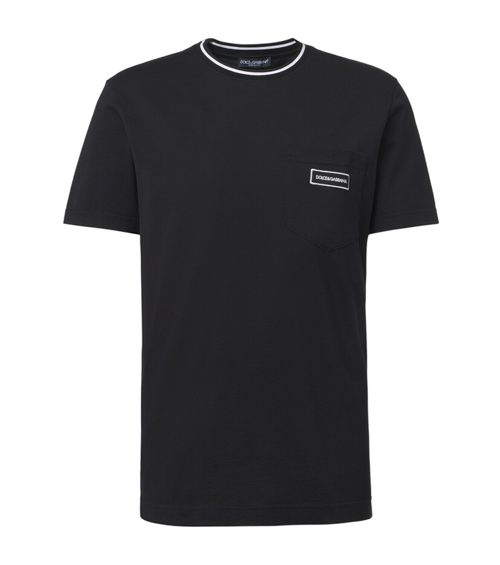 Photo: Dolce&Gabbana Logo cotton jersey T-shirt