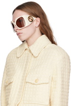 Gucci Off-White Square Sunglasses