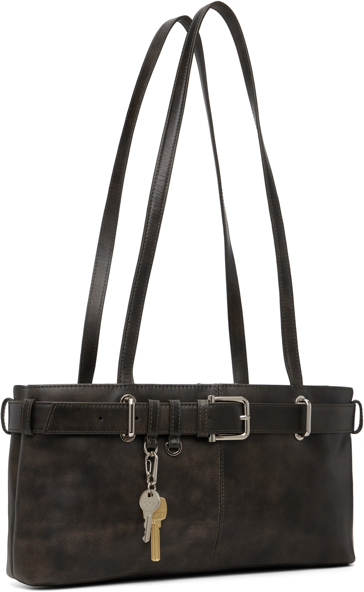 OSOI Brown Shoulder Brocle Bag