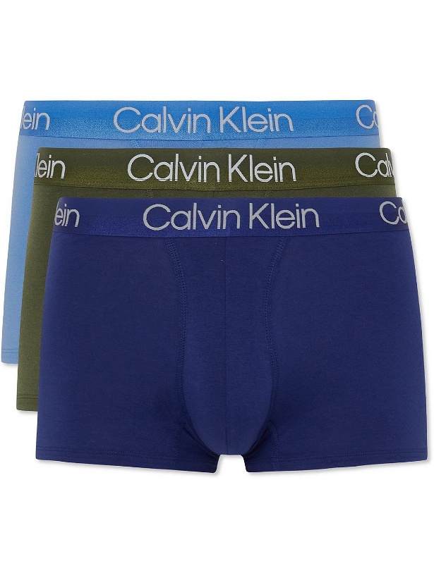 Photo: Calvin Klein Underwear - Three-Pack Cotton-Blend Boxer Briefs - Multi