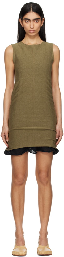 Photo: Eckhaus Latta Brown Veil Minidress