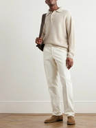 SSAM - Brushed Cashmere Polo Shirt - Neutrals