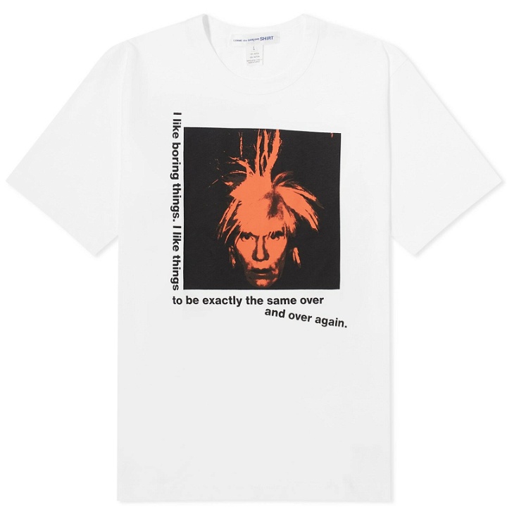 Photo: Comme des Garçons SHIRT Men's x Andy Warhol T-Shirt in White
