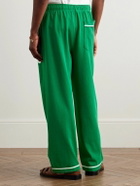 BODE - Sophomore Straight-Leg Appliquéd Cotton and Lyocell-Blend Jersey Sweatpants - Green