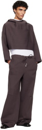 Jean Paul Gaultier Brown 'The Embossed Gaultier' Hoodie