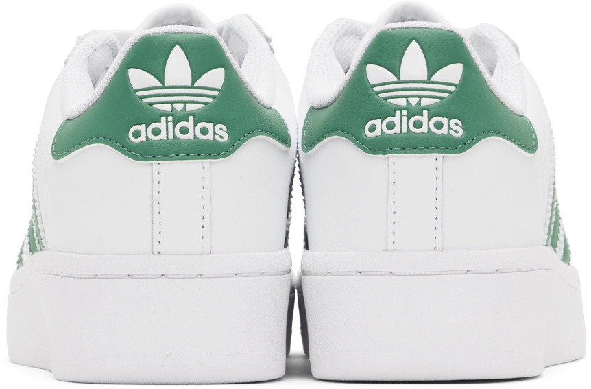 adidas Originals White Green Superstar XLG Sneakers