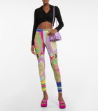 Versace - I Ventagli high-rise leggings