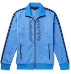 Stella McCartney - Webbing-Trimmed Embroidered Tech-Jersey Track Jacket - Blue