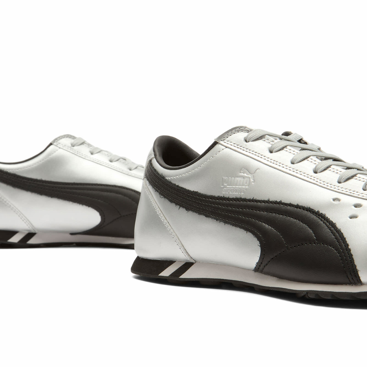 Puma Sprint Metallic Sneaker in Silver/Black