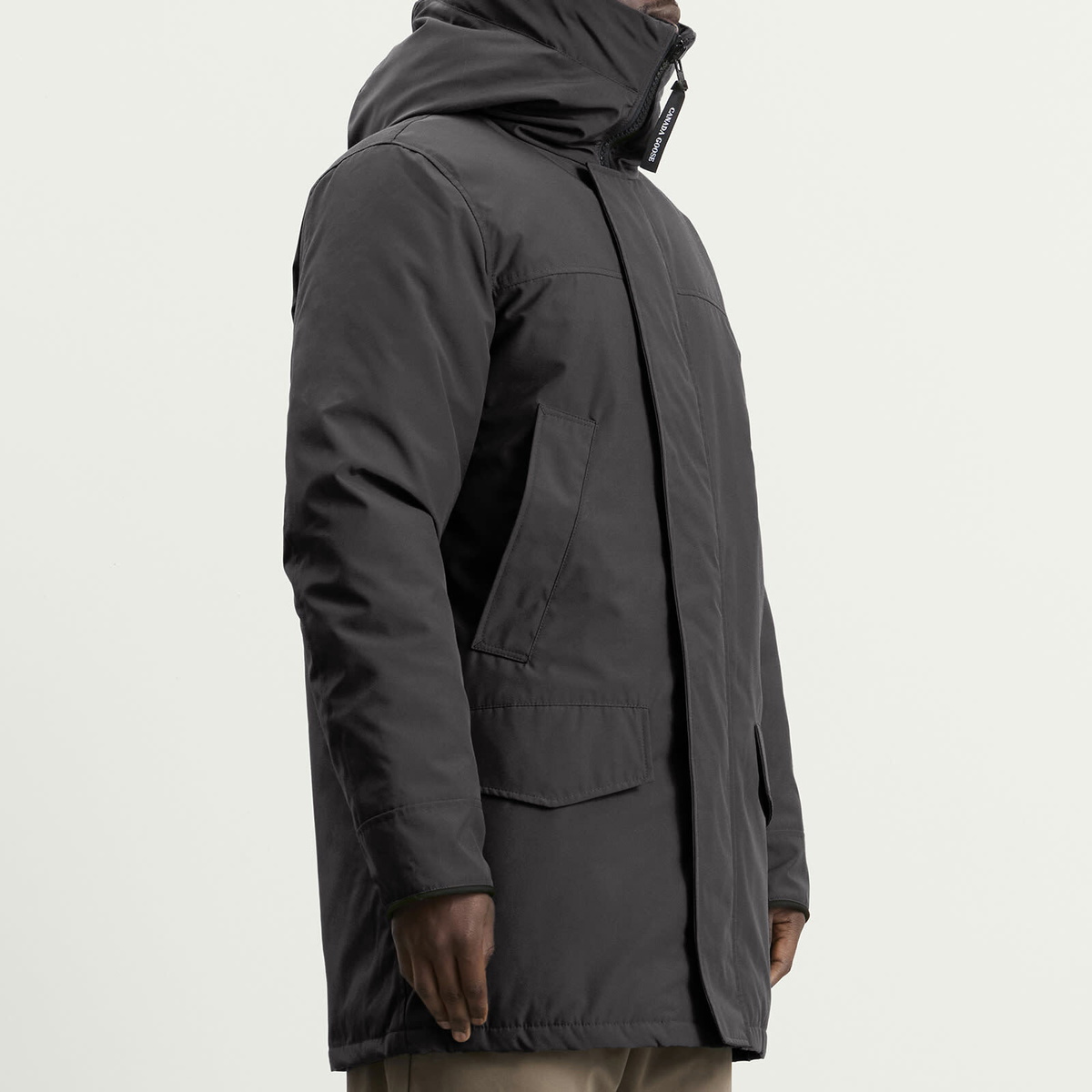 Canada Goose Men's Langford Parka Jacket Classic Disc in Granite Grey