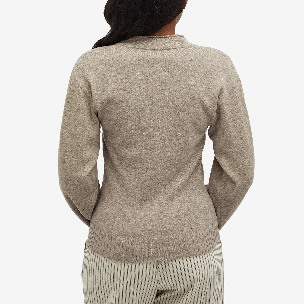 Faithfull The Brand Women's Frederikke Cashemere Sweater in Taupe Marle