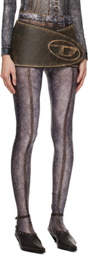 Diesel Brown B-Berny Belt Miniskirt